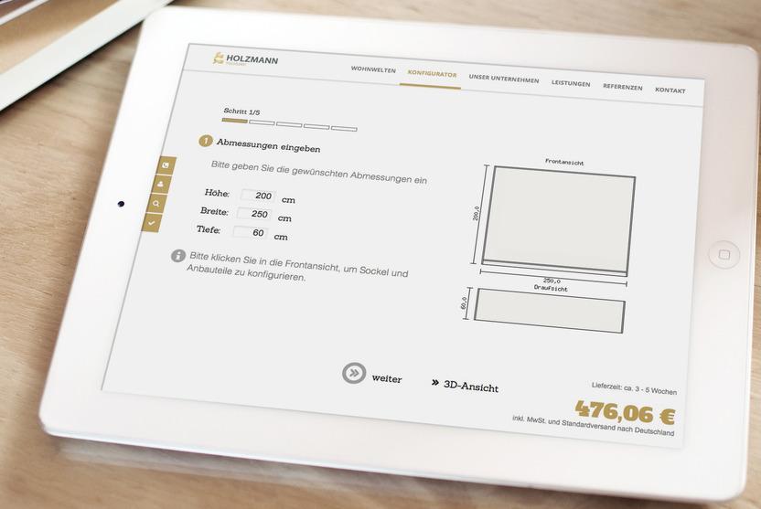 Möbelplaner Demonstration auf dem IPad